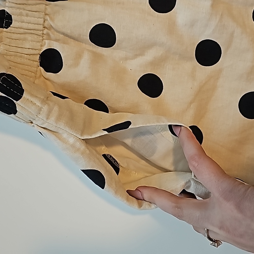 J. Crew linen Polka dot skirt - Picture 3 of 6